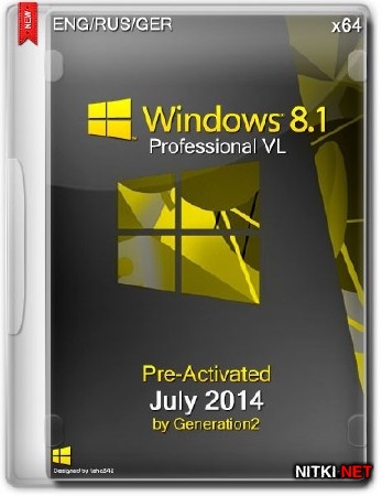 Windows 8.1 Professional VL x64 July 2014 By Generation2 (ENG/RUS/GER)