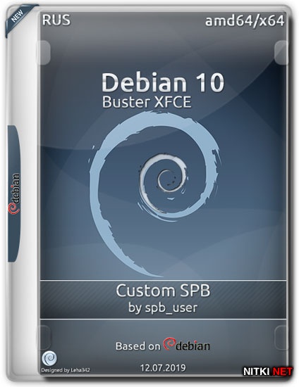 Debian 10 Buster XFCE x64 Custom SPB (RUS/2019)